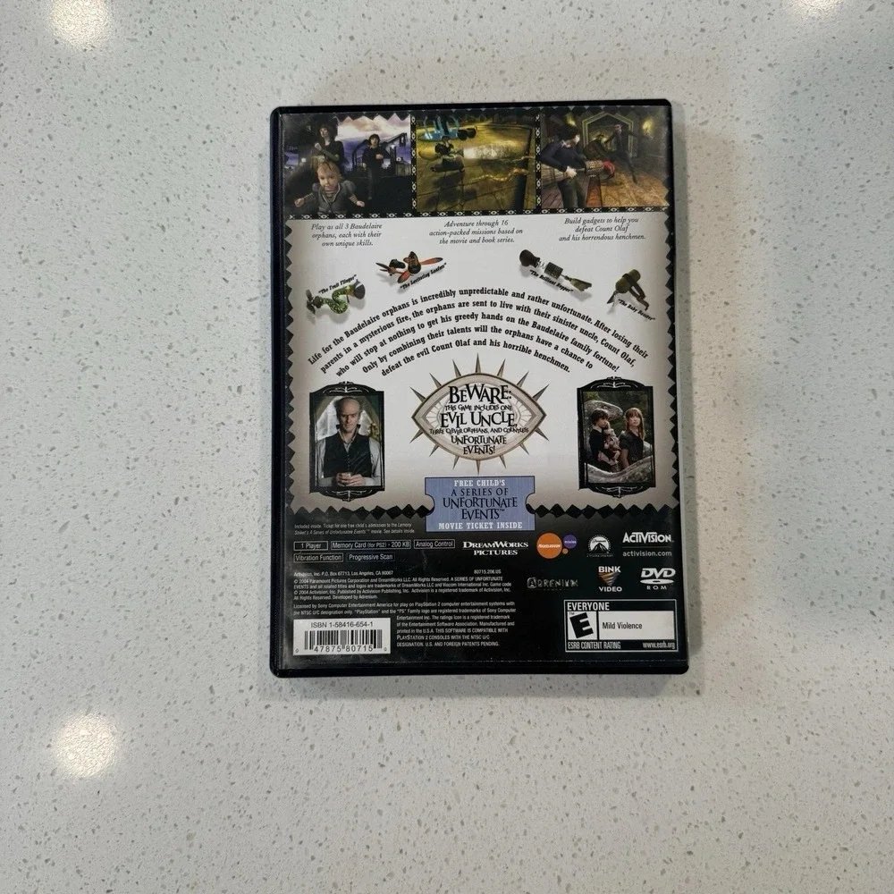 Lemony Snicket's A Series of Unfortunate Events Sony PlayStation 2 PS2 Complete